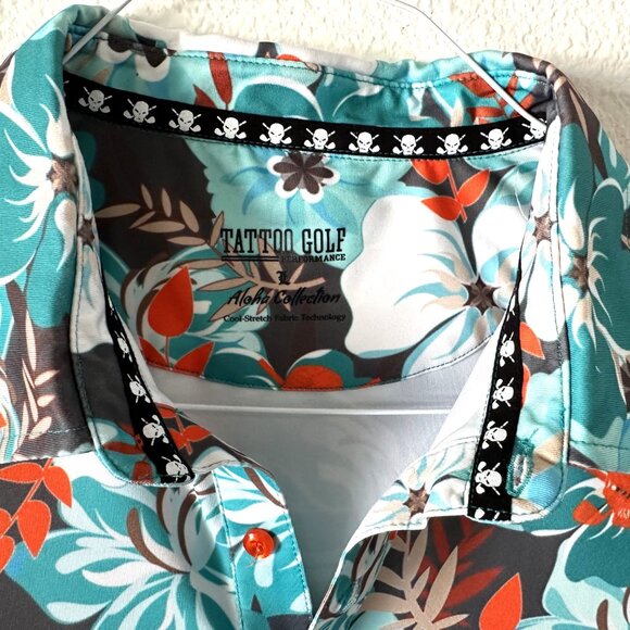 Tattoo Golf - Aloha Men's Hawaiian Golf Shirt - L - Picture 5 of 5